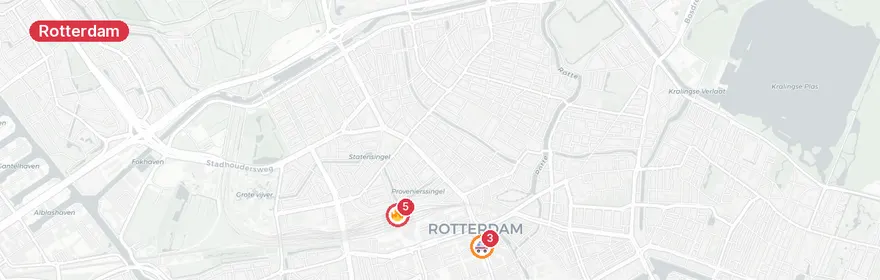 Kaart van Reanimatie op Doelwater Rotterdam