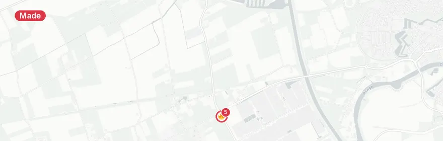 Kaart van Letselincident Tuinbouwweg, Made