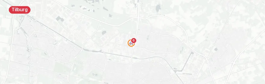 Kaart van Ongeval met letsel Beukenstraat Tilburg