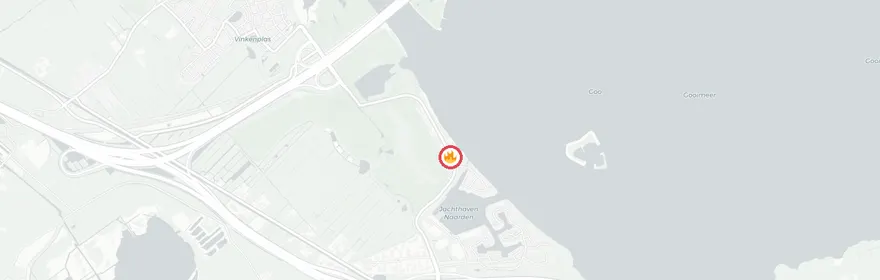 Kaart van Auto te water IJsselmeerweg Naarden