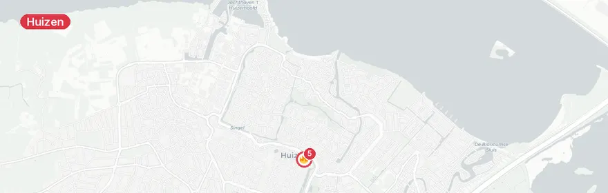 Kaart van Woningbrand Gooierserf Huizen