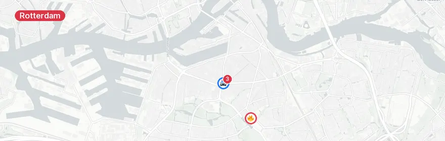 Kaart van Verkeersongeval met letsel op Dordtselaan Rotterdam