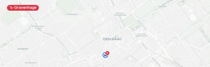Kaart van Meervoudig verkeersongeval Prinsegracht, Den Haag
