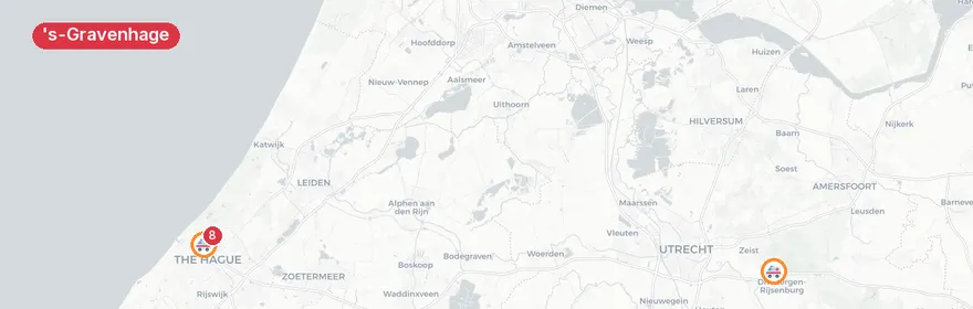 Kaart van Verkeersongeval A12 Prins Clausplein