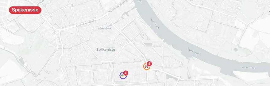 Kaart van Brandende woning Eikenlaan Spijkenisse
