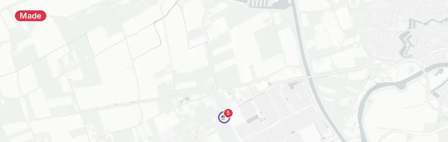 Kaart van Fietser overleden bij aanrijding Tuinbouwweg Made