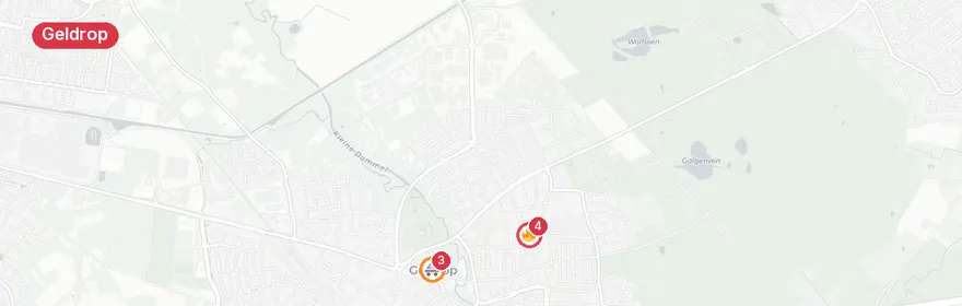 Kaart van Man (37) overleden bij woningbrand van Erpstraat Geldrop