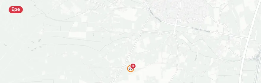 Kaart van Aanrijding Soerelseweg Epe, fietser gewond