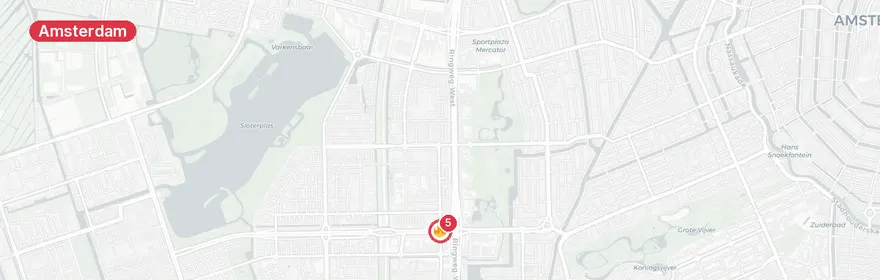 Kaart van Persoon te water Delflandlaan Amsterdam