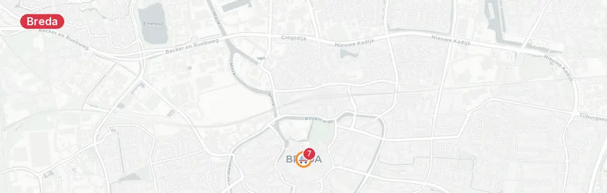Kaart van Verkeersongeluk met letsel op A58 Breda