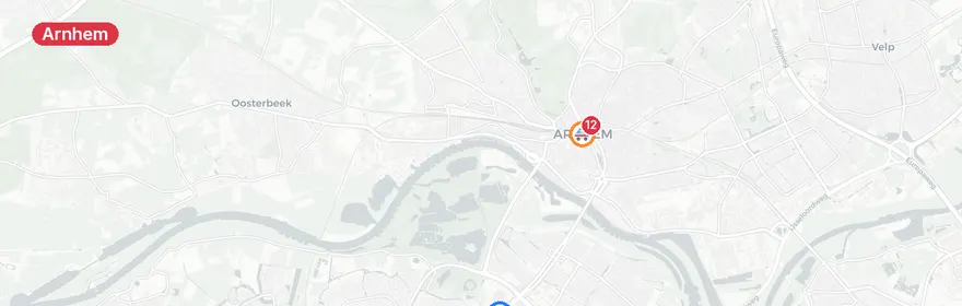 Kaart van Groot verkeersongeval Nijmeegseweg, Arnhem