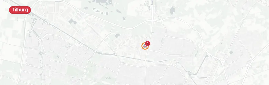 Kaart van Meerdere spoedmeldingen Professor de Moorplein, Tilburg