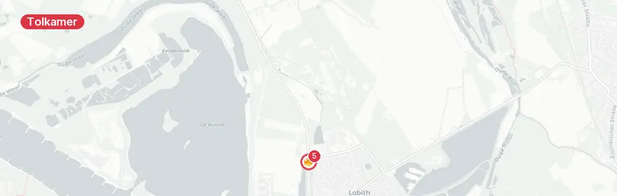 Kaart van Auto slaat over kop en brandt uit op Batavenweg Tolkamer