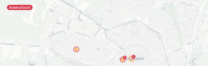 Kaart van Reanimatie en brandgerucht in Amersfoort