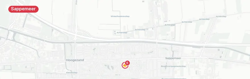 Kaart van Gasincident Mastenmaker Sappemeer, tientallen woningen on...