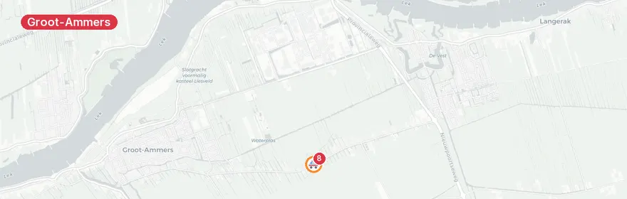 Kaart van Auto te water Graafland Groot-Ammers