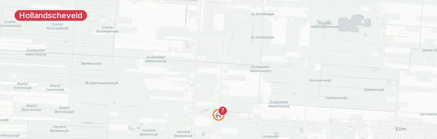 Kaart van Ernstig verkeersongeval Zuideropgaande, Hollandscheveld