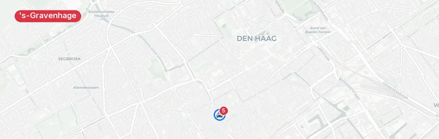 Kaart van Verkeersongeval Paletplein Den Haag