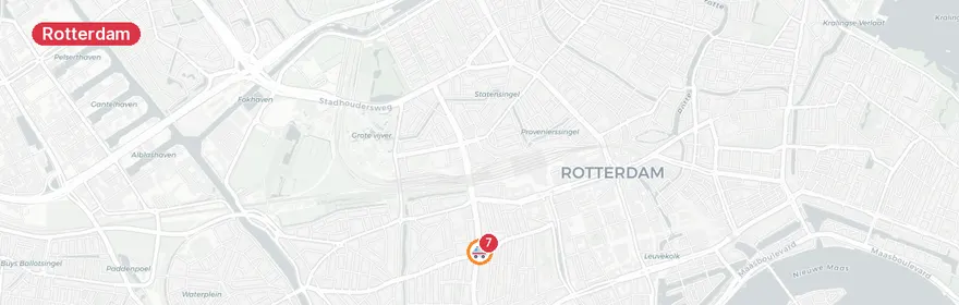 Kaart van Voetganger overleden bij aanrijding met tram Rotterdam