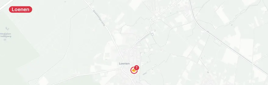 Kaart van Woningbrand camping Marshoeve Reuweg Loenen