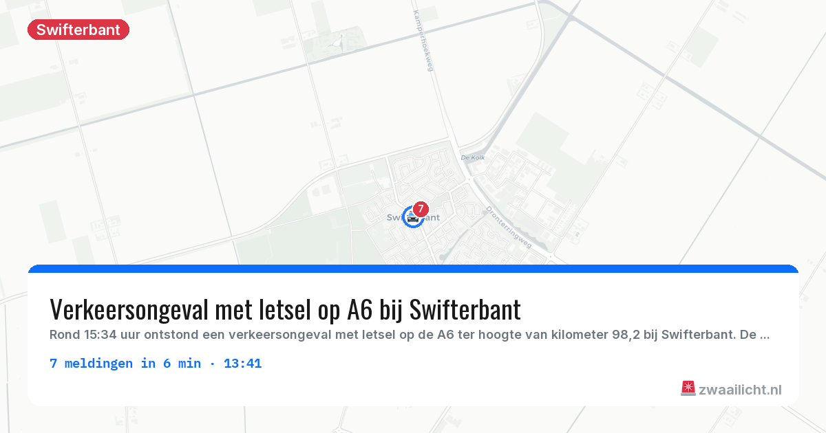 Kaart van de activiteitspiek bij Swifterbant