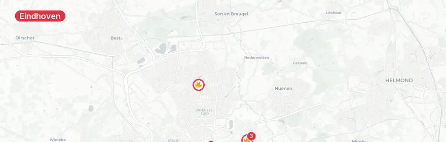 Kaart van Reanimatie Orteliusweg Eindhoven