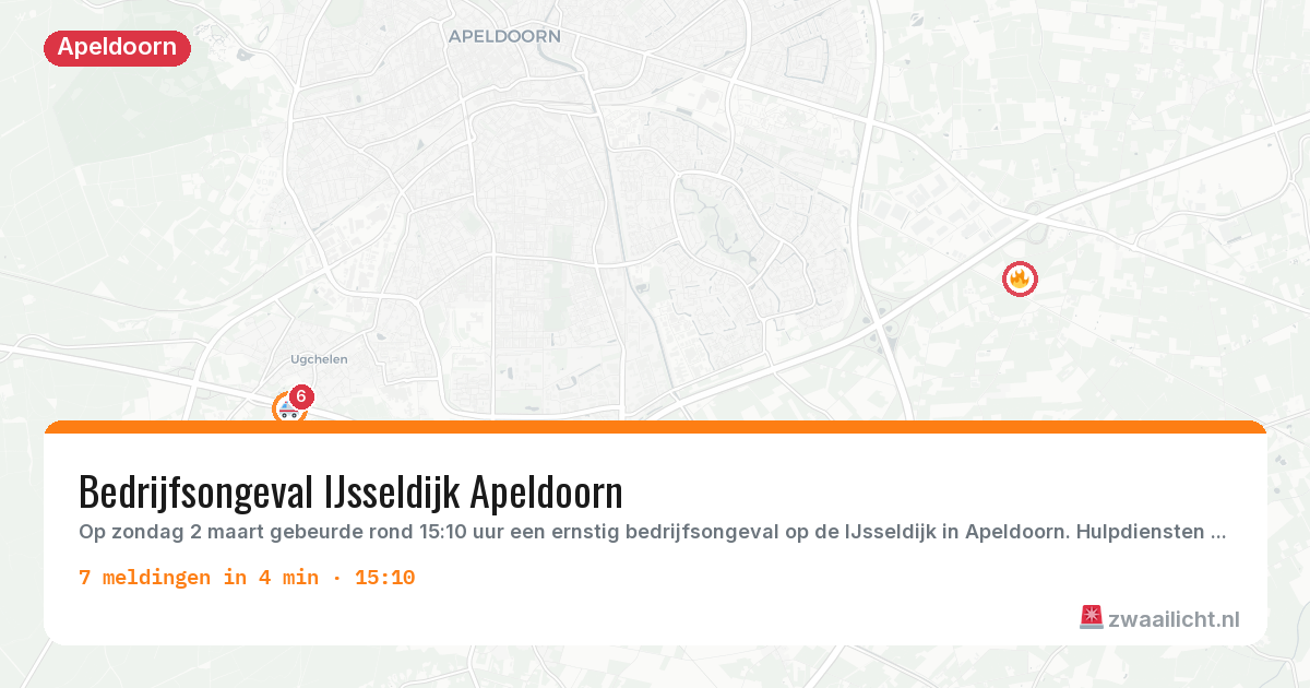 Kaart van de activiteitspiek bij Apeldoorn