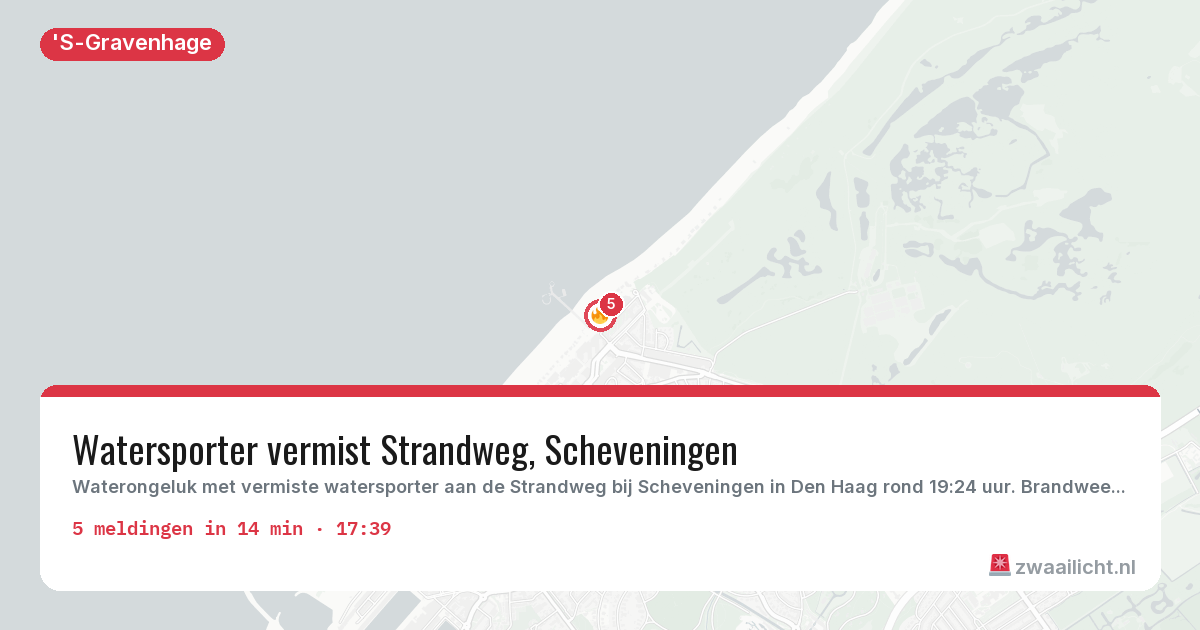 Kaart van de activiteitspiek bij 'S-Gravenhage