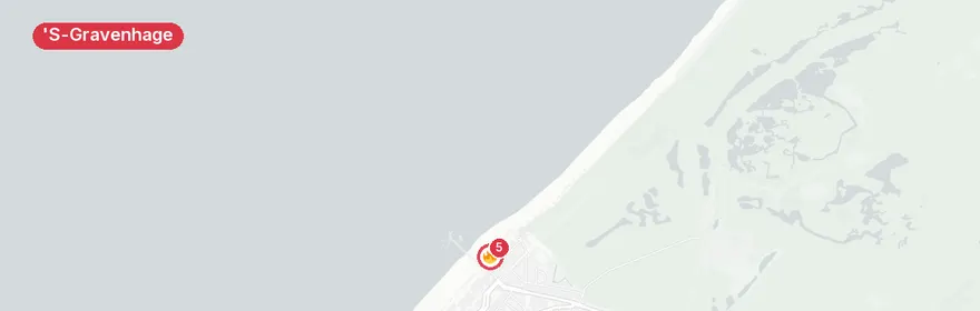 Kaart van Watersporter vermist Strandweg, Scheveningen