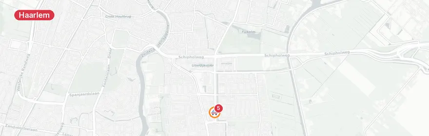 Kaart van Ongeval met letsel Amerikaweg Haarlem