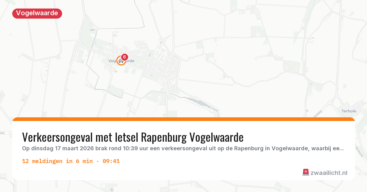 Kaart van de activiteitspiek bij Vogelwaarde