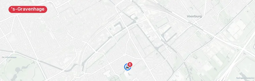 Kaart van Verkeersongeval Damasstraat, 's-Gravenhage