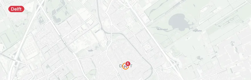 Kaart van Aanrijding A4-toerit Delft, meerdere gewonden