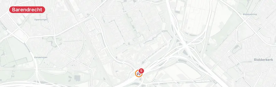 Kaart van Aanrijding IJsselmondse Randweg Barendrecht