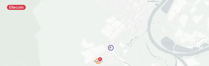 Kaart van Fietser gewond na aanrijding N317 Ellecom