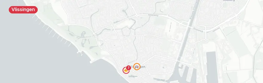 Kaart van Voertuig te water Spuikomweg Vlissingen