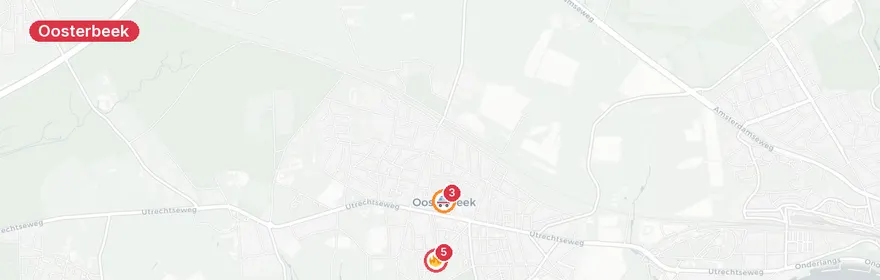Kaart van Middelbrand winkel Weverstraat Oosterbeek