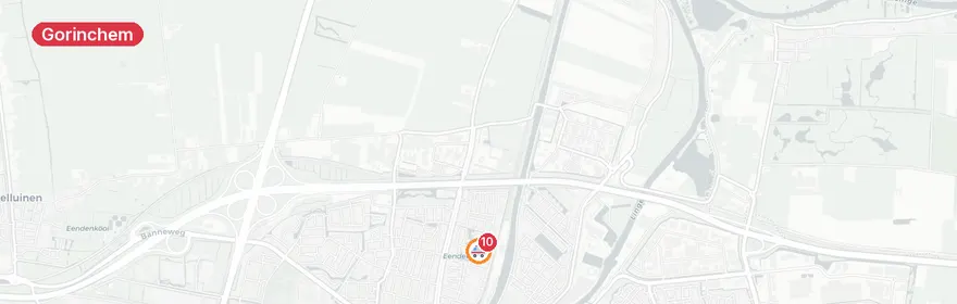 Kaart van Verkeersongeval A15 Gorinchem, meerdere gewonden