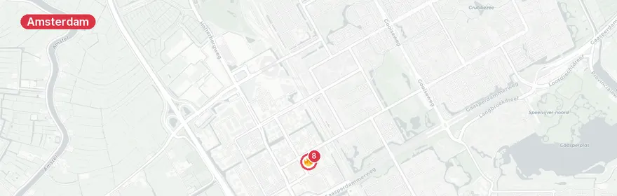 Kaart van Verkeersongeval met letsel Bullewijkpad Amsterdam