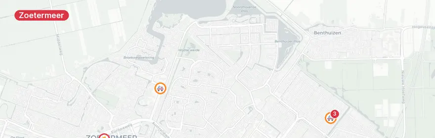 Kaart van Medische noodsituatie Roxenissestraat Zoetermeer