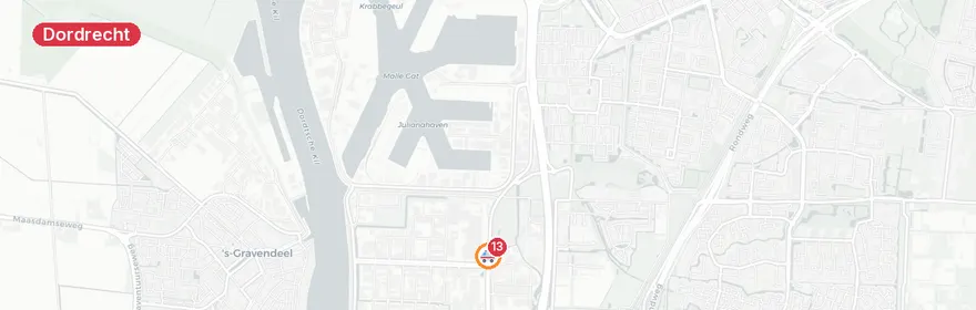 Kaart van Verkeersongeval Rijksstraatweg, Dordrecht