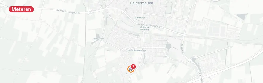 Kaart van Reanimatie Schoolstraat Meteren, traumahelikopter gealarm...