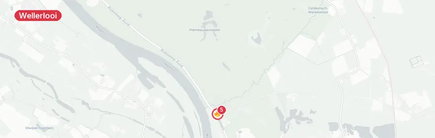 Kaart van Grote natuurbrand Walbeckerweg Wellerlooi snel onder cont...