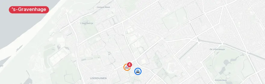Kaart van Verkeersongeval Gerrit van der Veenlaan, Den Haag