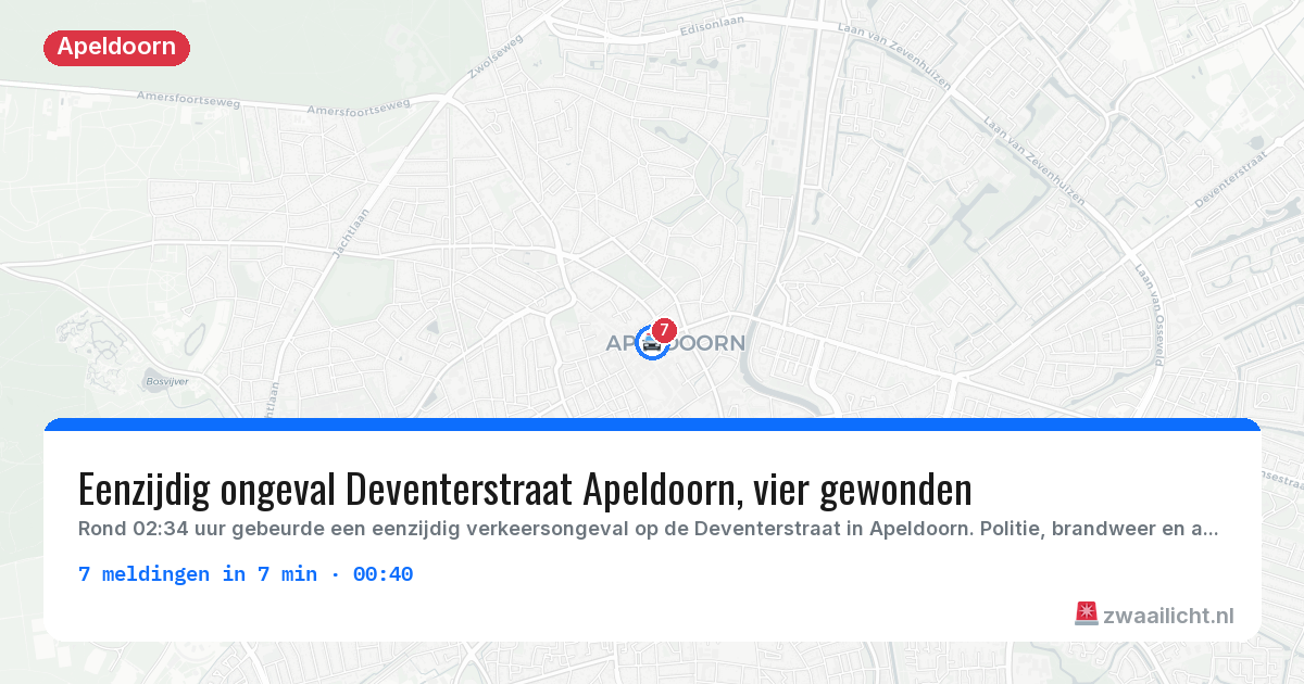 Kaart van de activiteitspiek bij Apeldoorn