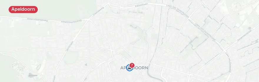 Kaart van Eenzijdig ongeval Deventerstraat Apeldoorn, vier gewonden