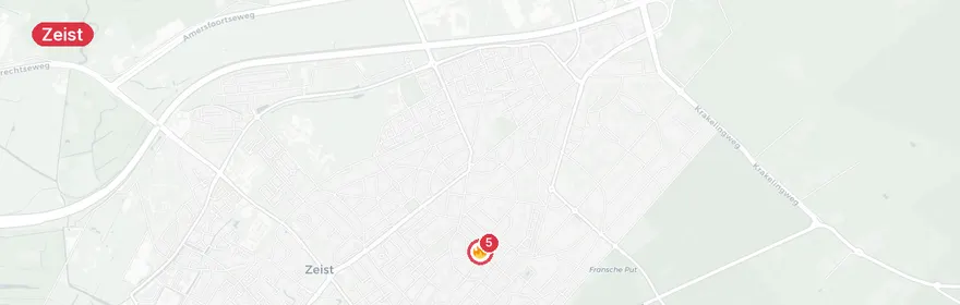 Kaart van Woningbrand Steynlaan Zeist