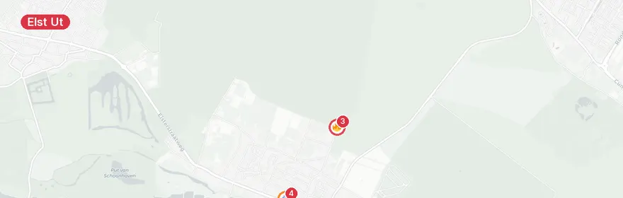 Kaart van Reanimatie Driftweg, Elst