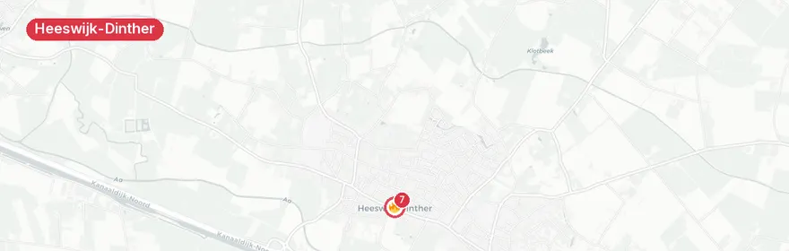 Kaart van Bosbranden Kanaaldijk Heeswijk-Dinther