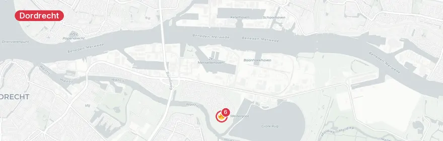 Kaart van Middelbrand De Merwelanden Dordrecht